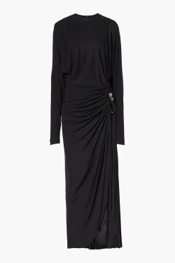 Fashion CHRISTOPHER ESBER HELIX CRYSTAL STONE L/S DRESS Black