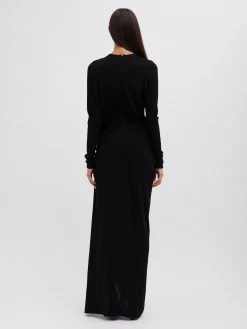 Fashion CHRISTOPHER ESBER HELIX CRYSTAL STONE L/S DRESS Black