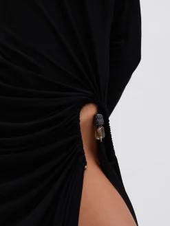 Fashion CHRISTOPHER ESBER HELIX CRYSTAL STONE L/S DRESS Black