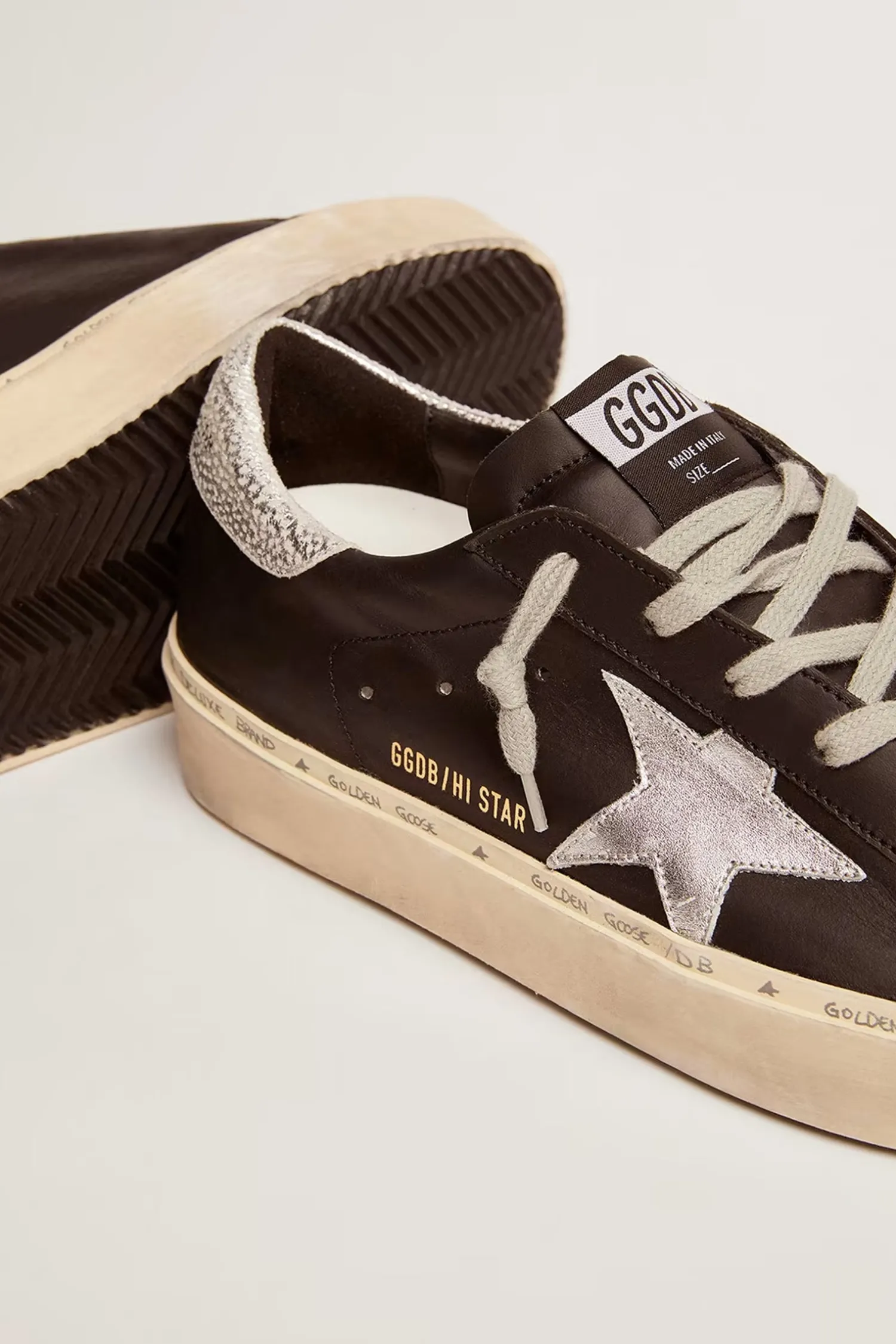 Online GOLDEN GOOSE HI STAR SNEAKER Black/Silver
