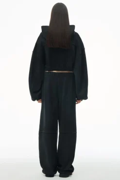 Cheap ALEXANDERWANG.T HIGH WAIST SWEATPANT W/ PIGMENT WASH + APPLE PUFF WashedJet