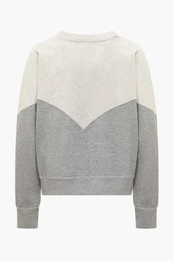 Shop ISABEL MARANT ÉTOILE HOUSTON SWEATSHIRT Ecru/Grey
