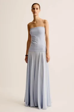 Best ESSE ILLI STRAPLESS DRESS AgateBlue