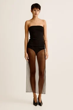 Cheap ESSE ILLI STRAPLESS TOP Black