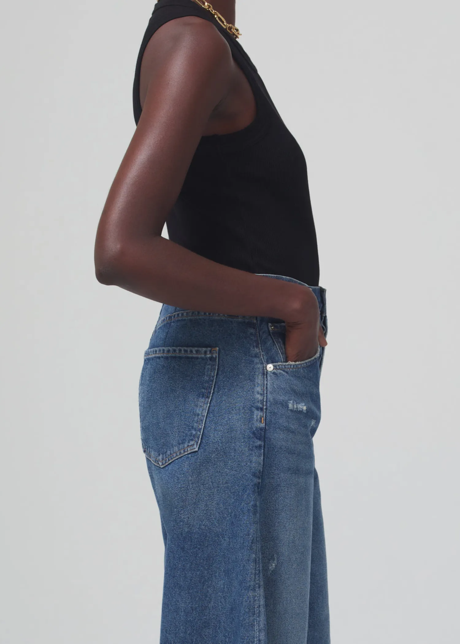 Hot CITIZENS OF HUMANITY ISABEL RIB TANK Black