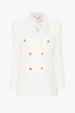 Shop GOLDEN GOOSE JOURNEY W'S BLAZER DOUBLE-BREASTED ArcticWhite