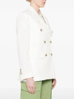 Shop GOLDEN GOOSE JOURNEY W'S BLAZER DOUBLE-BREASTED ArcticWhite