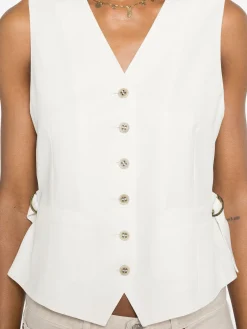 Clearance GOLDEN GOOSE JOURNEY W'S VEST ArcticWhite