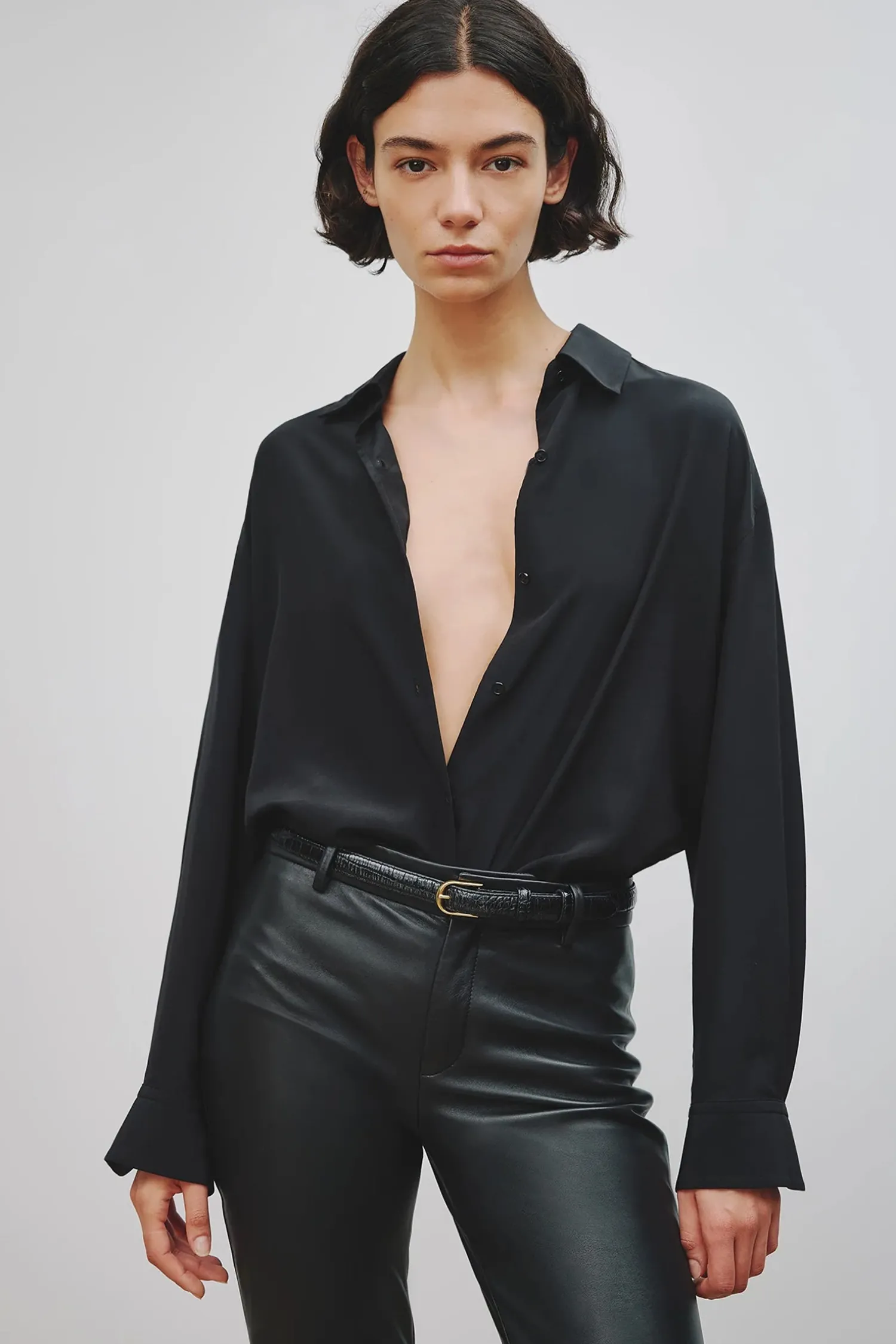 Cheap NILI LOTAN JULIEN SHIRT Midnight