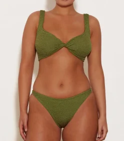 Discount HUNZA G JUNO BIKINI MetallicMoss