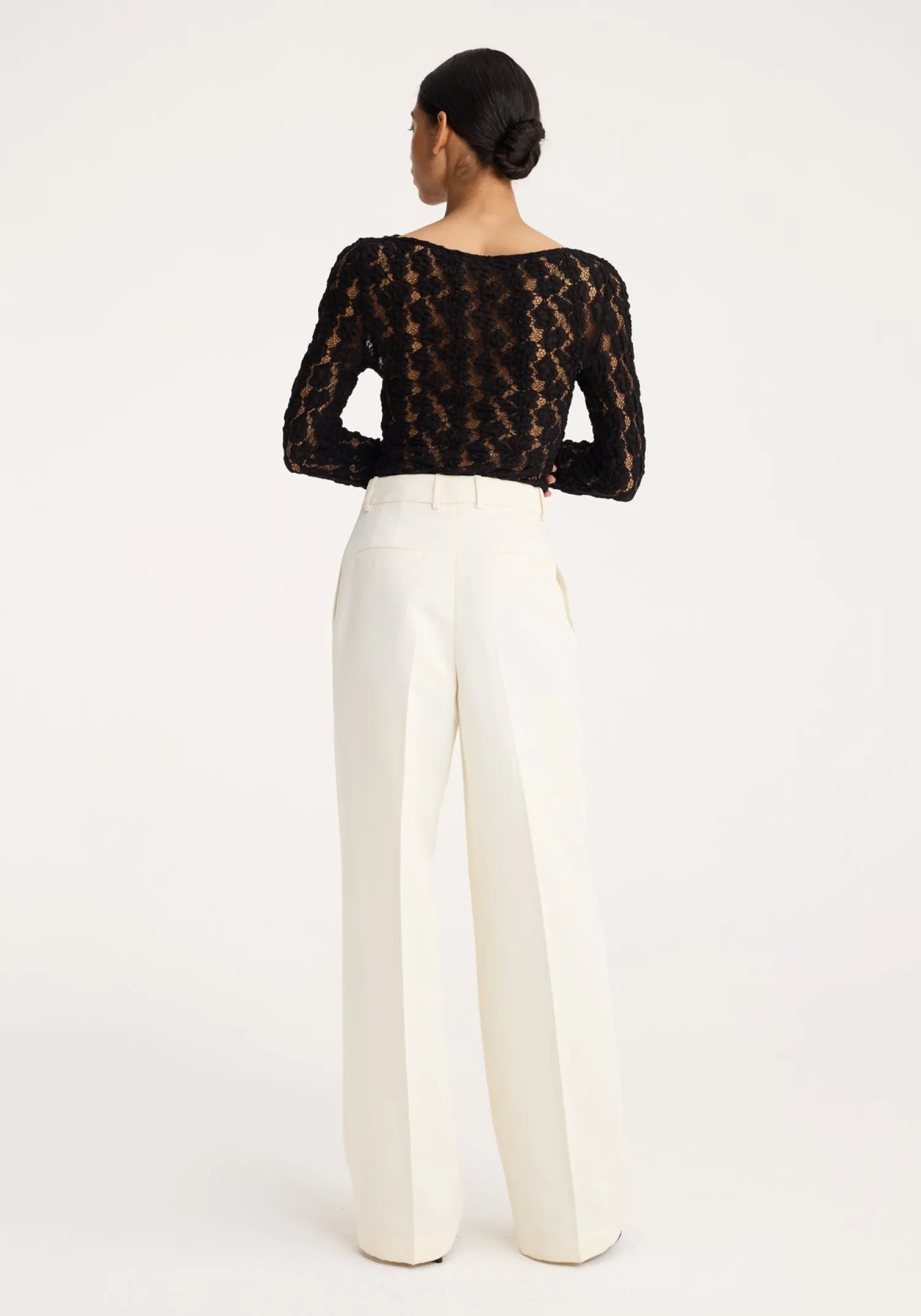 Best Sale RÓHE LACE BOAT NECK TOP
