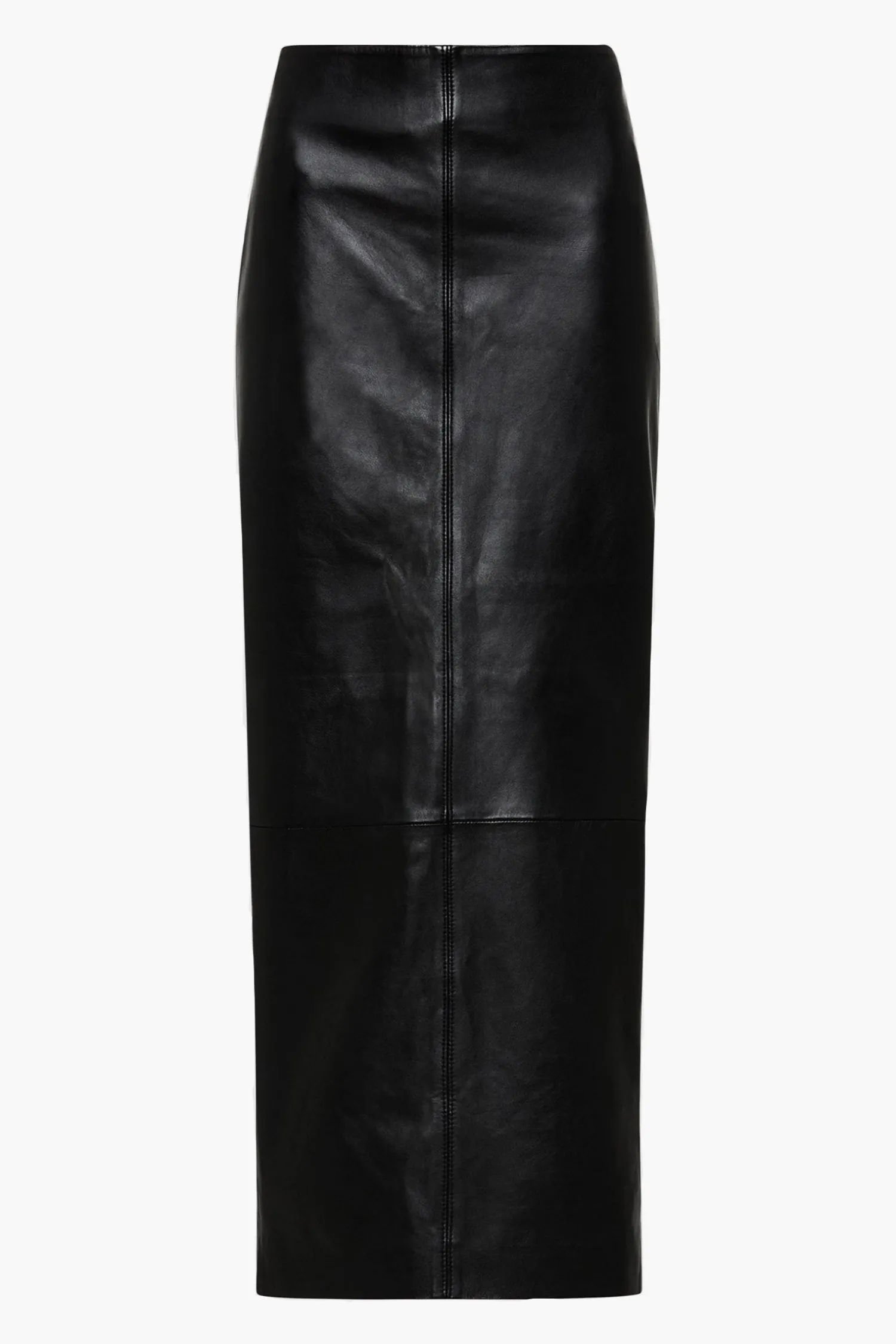 Hot ST. AGNI LEATHER COLUMN SKIRT Black