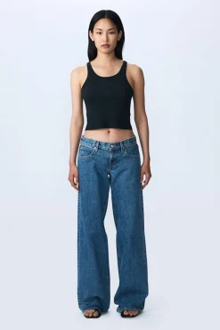 Shop SLVRLAKE LEXI LOW RISE WIDE LEG