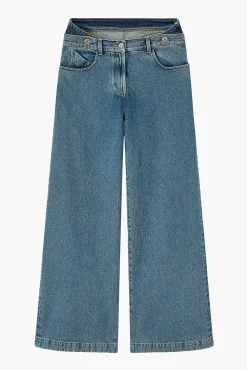 Clearance THE ATTICO LIGHT BLUE LONG PANTS LightBlueDenim