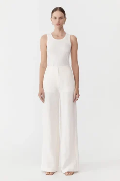 Online ST. AGNI LINEN WIDE LEG PANTS Ivory