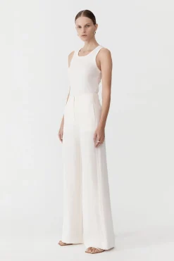 Online ST. AGNI LINEN WIDE LEG PANTS Ivory