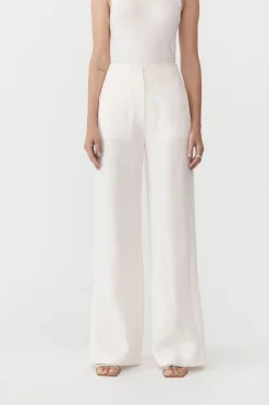 Online ST. AGNI LINEN WIDE LEG PANTS Ivory
