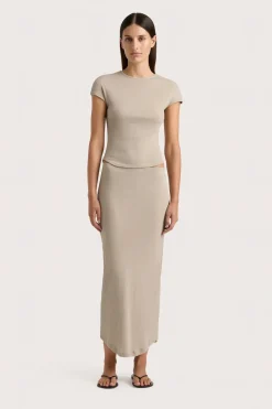 Cheap FAITHFULL THE BRAND LOIRE SKIRT Taupe