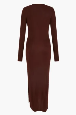 Hot LOUISA BALLOU LONG HELIOS DRESS Brown