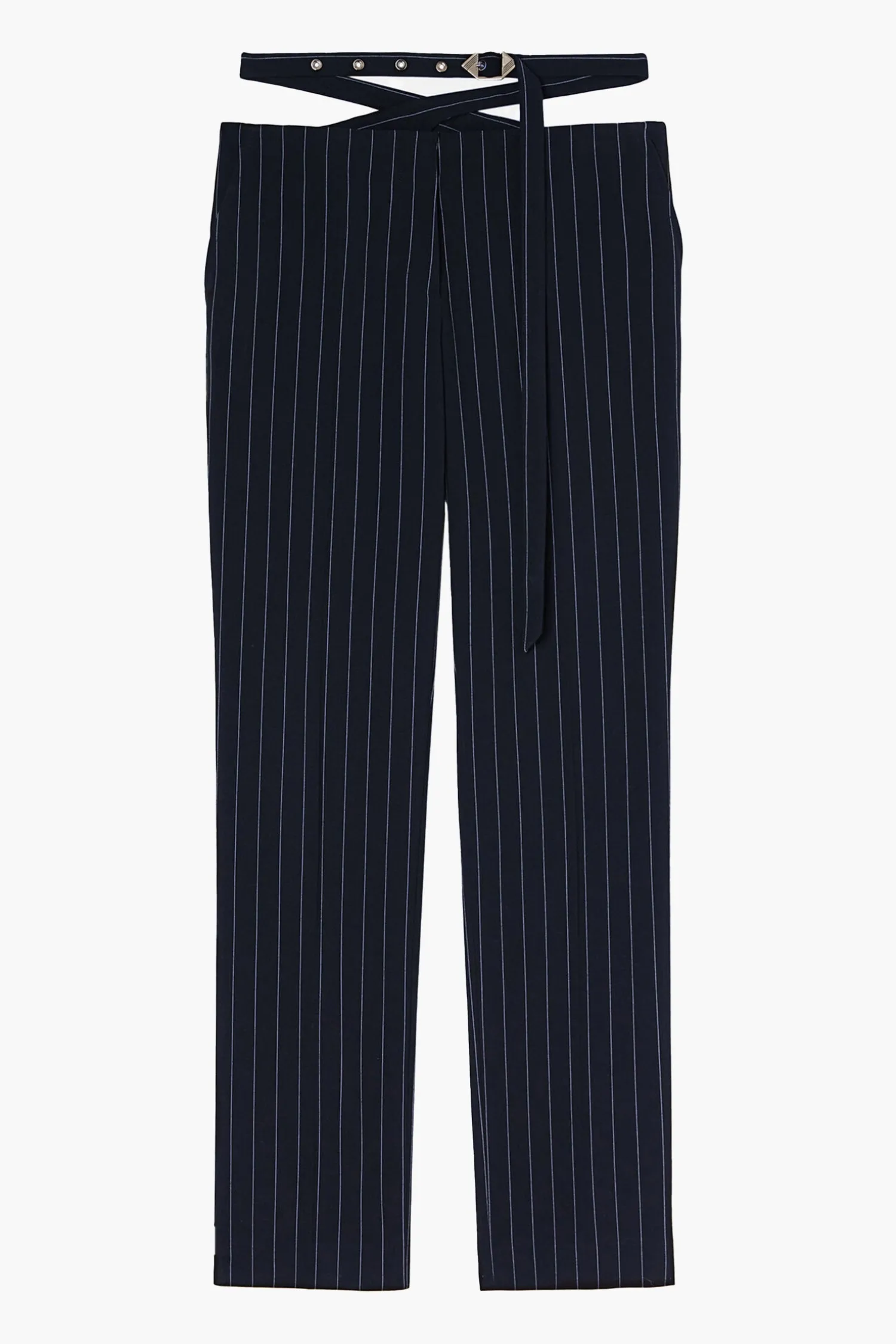 Sale THE ATTICO LONG PANTS BlueNavy/LightBlue