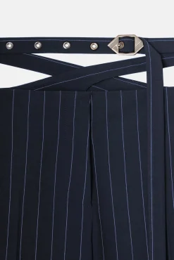 Sale THE ATTICO LONG PANTS BlueNavy/LightBlue