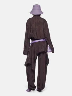 Sale THE ATTICO LONG PANTS Darkbrown