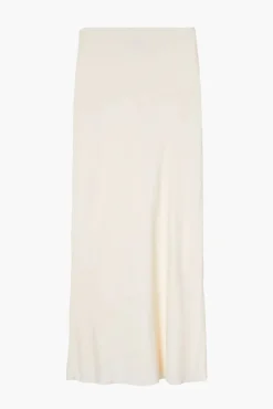Sale RÓHE LONG SATIN SKIRT Cream