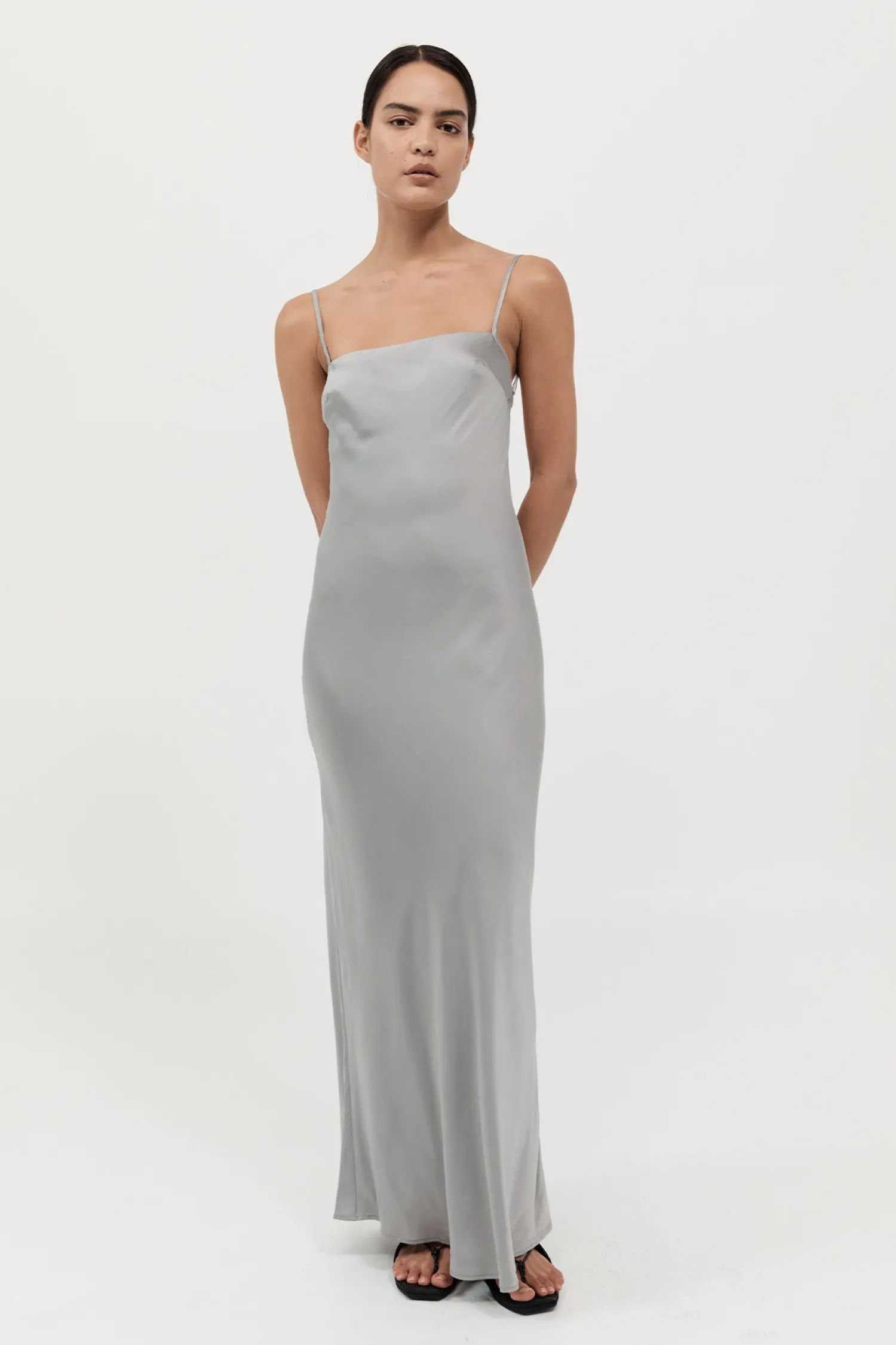 Outlet ST. AGNI LOW BACK SLIP DRESS Silver