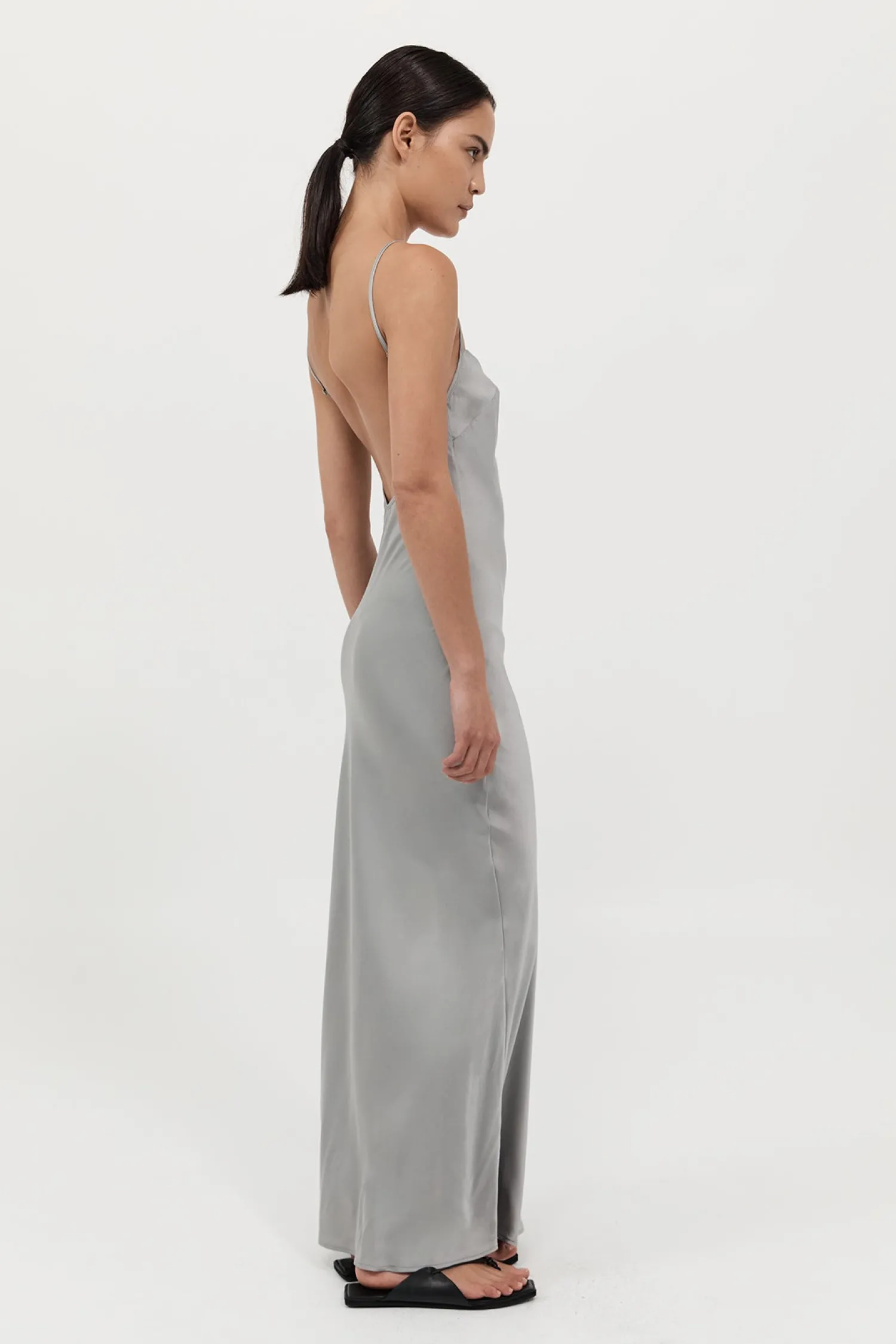 Outlet ST. AGNI LOW BACK SLIP DRESS Silver