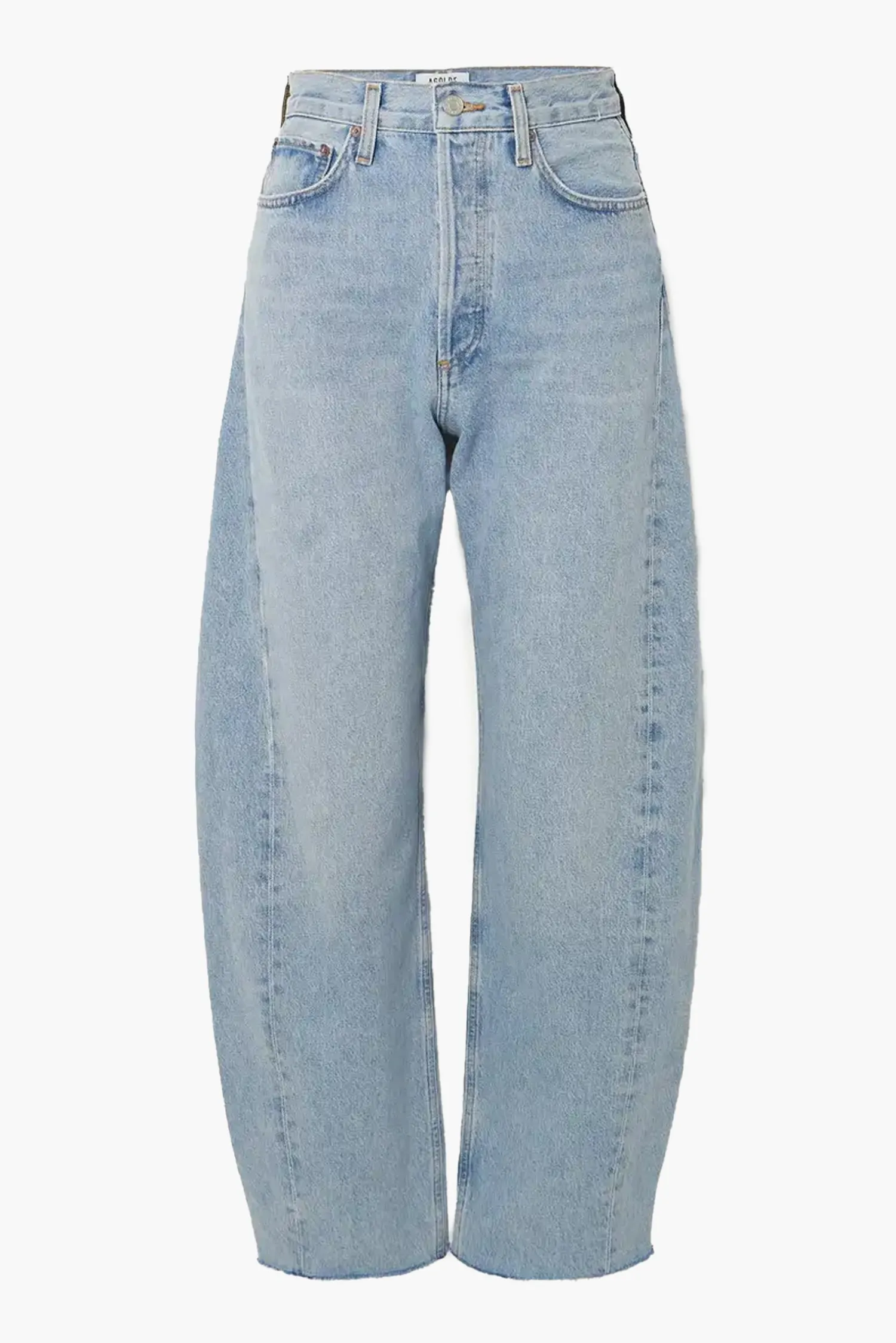Shop AGOLDE LUNA HIGH RISE PIECED JEAN