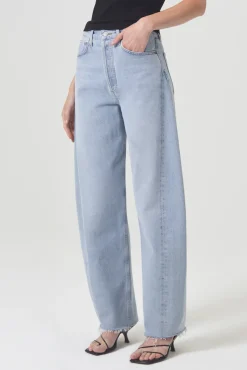 Shop AGOLDE LUNA HIGH RISE PIECED JEAN