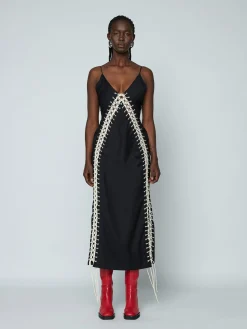 Best WYNN HAMLYN MACRAMÉ MAXI DRESS Black