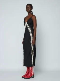 Best WYNN HAMLYN MACRAMÉ MAXI DRESS Black