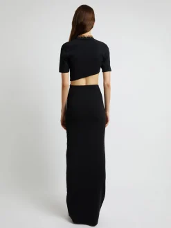 New CHRISTOPHER ESBER MAPARADITA COLUMN SKIRT Black