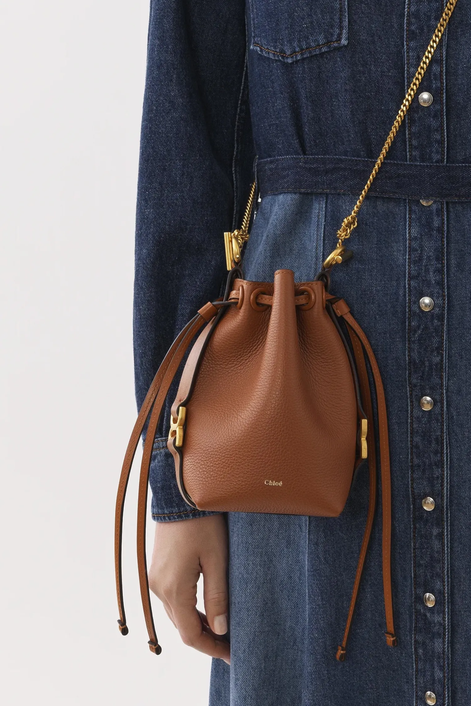 Shop CHLOÉ MARCIE MICRO BUCKET BAG