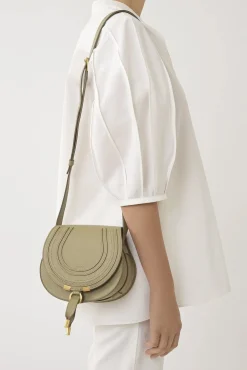 Online CHLOÉ MARCIE SMALL SADDLE CROSSBODY BAG PotteryGreen