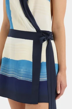 Clearance SIR MARINER WRAP HALTER MINI DRESS