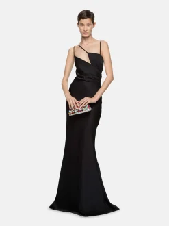 Online THE ATTICO MELVA LONG DRESS Black