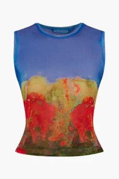 Fashion WYNN HAMLYN MESH TANK RoseField