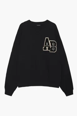 Clearance ANINE BING MILES SWEATSHIRT LETTERMAN Black