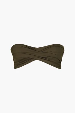 Cheap JOHANNA ORTIZ MILITARY SEA SPRITE BIKINI TOP MilitaryGreen