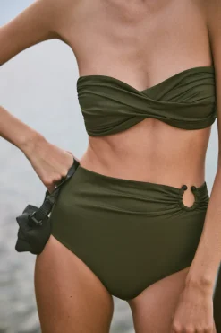 Cheap JOHANNA ORTIZ MILITARY SEA SPRITE BIKINI TOP MilitaryGreen