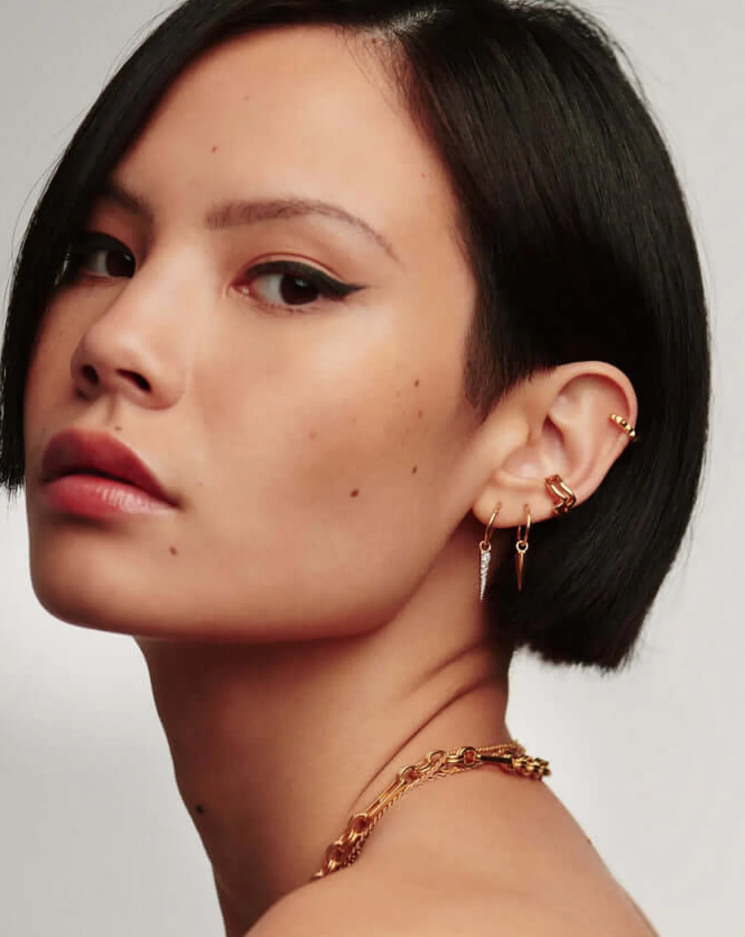 Sale MISSOMA MINI PAVE SPIKE CHARM HOOPS