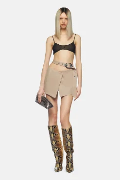Outlet THE ATTICO MINI SKIRT Beige