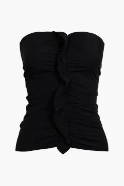 Best Paris Georgia MINIMAL RUFFLE TUBE Black