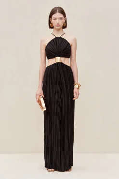 Discount CULT GAIA MITRA SLEEVELESS GOWN Black