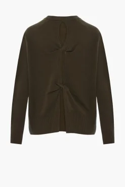 Store CHRISTOPHER ESBER MONUMENT OPEN TWIST SWEATER Khaki
