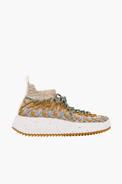 Best CHLOÉ NAMA SNEAKER BeigeBlue