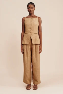 Store POSSE NANCY GILET Walnut