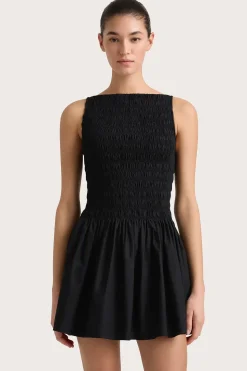 Shop FAITHFULL THE BRAND NOA MINI DRESS Black